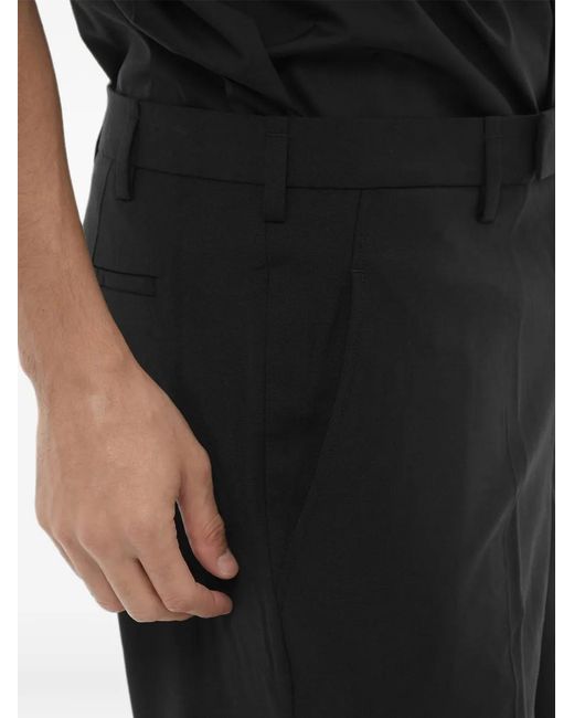 Neil Barrett Black Slim-Fit Flat-Front Trousers for men