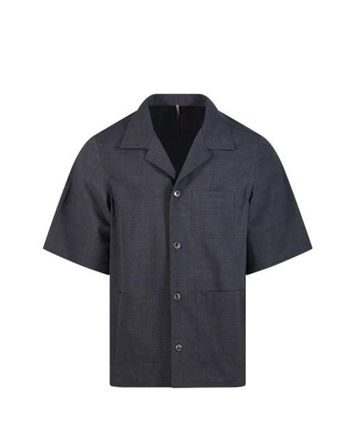 Santaniello Blue Short-Sleeve Shirt for men