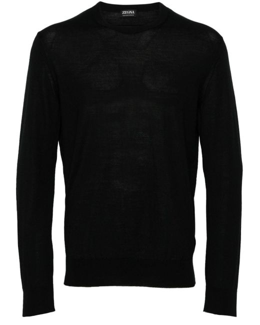 Zegna Pullover mit rundem Ausschnitt in Black für Herren