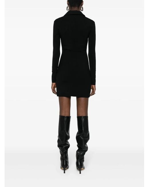 Coperni Black Logo-Plaque Mini Dress