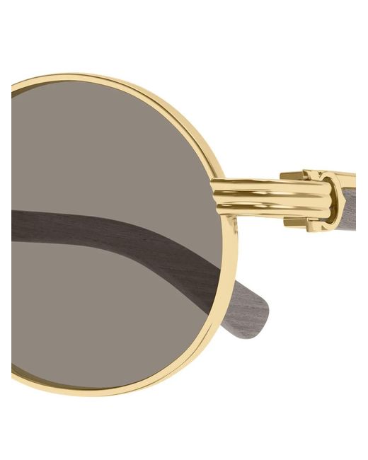 Cartier Metallic Round-Frame Sunglasses for men