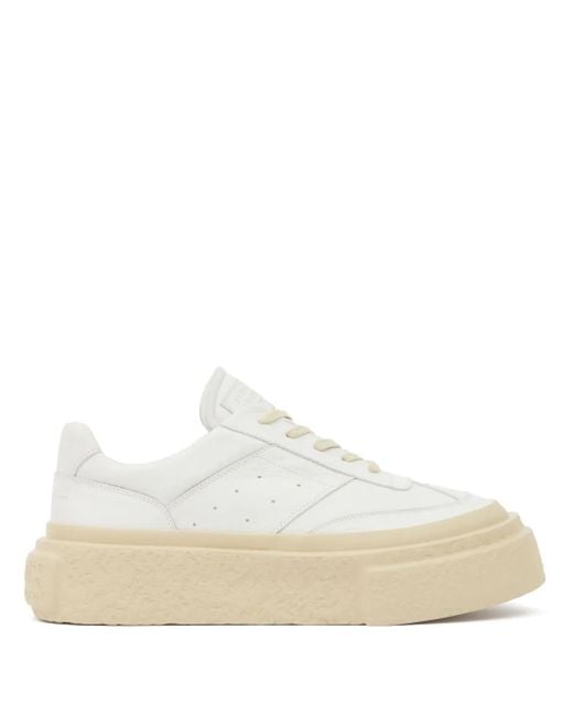 MM6 by Maison Margiela White Chunky Gambetta Leather Sneaker for men