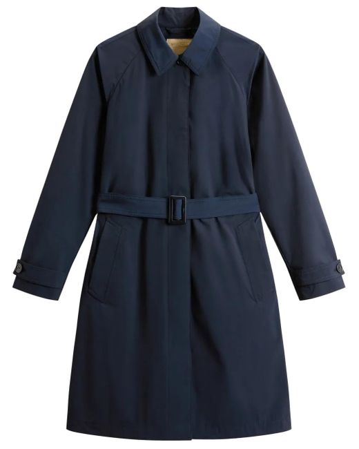 Woolrich Blue Summer Trench Clothing