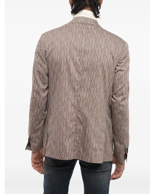 Corneliani Brown Single-Breasted Patch-Pocket Blazer for men