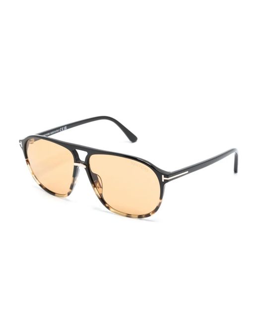 Tom Ford Natural Pilot-Frame Sunglasses for men
