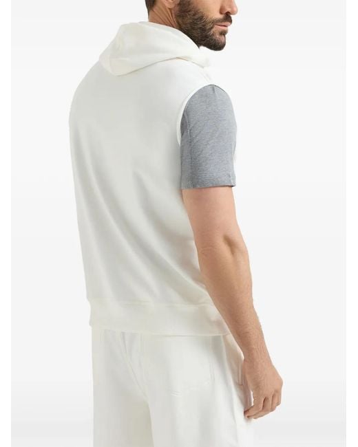 メンズ Brunello Cucinelli ノースリーブ パーカー White