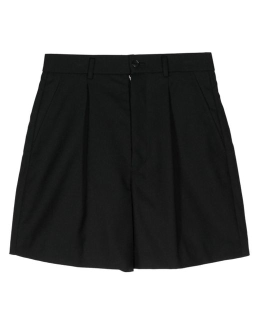Noir Kei Ninomiya Black Pleated Wool Shorts
