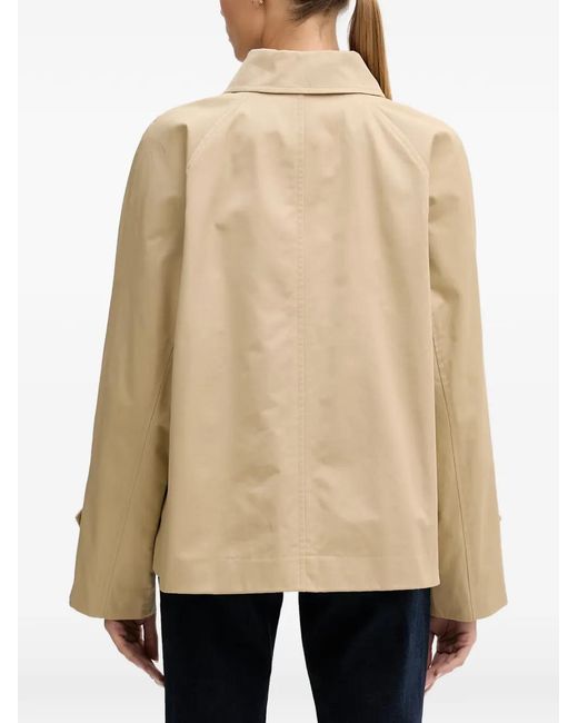 Benetton Natural Button-Down Raglan-Sleeve Coat