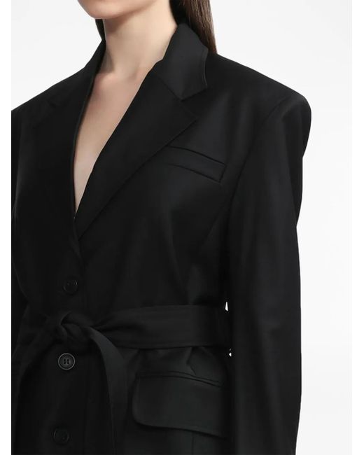 Matériel Black Belted Single-Breasted Blazer