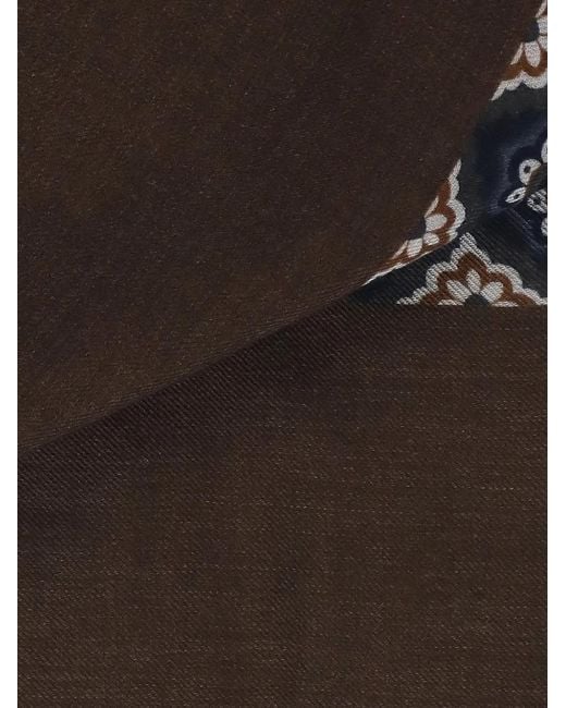 Altea Black Fringed Patterned Scarf for men
