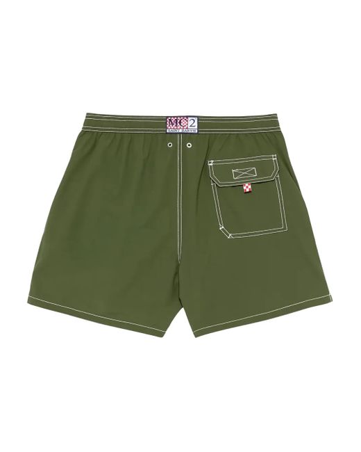 Mc2 Saint Barth Green Drawstring Swim Shorts for men