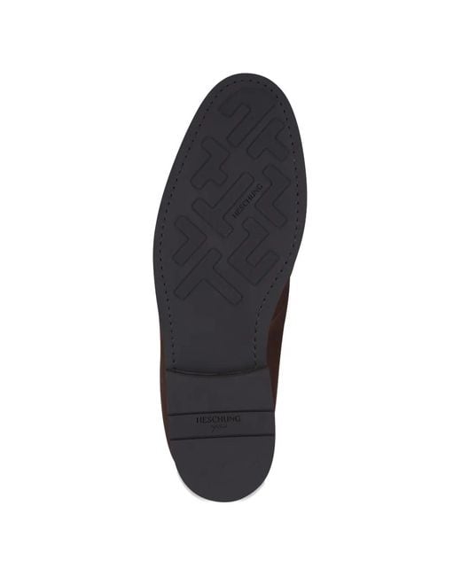 Heschung Brown Lace-Up Suede Desert Boots for men