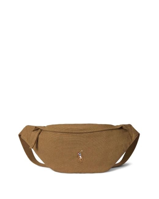 Polo Ralph Lauren Brown Embroidered-Logo Belt Bag for men
