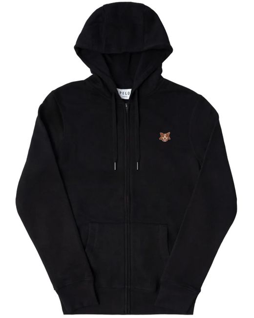 PELO FOUNDATION Black Mongrel-Patch Merino Hoodie