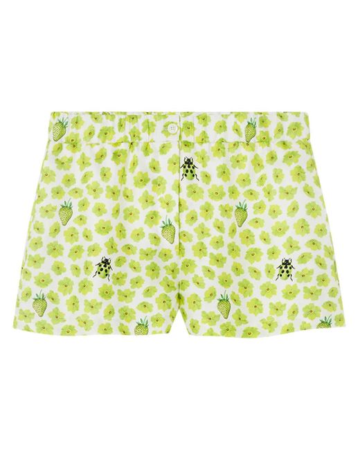 Versace Green Silk Shorts