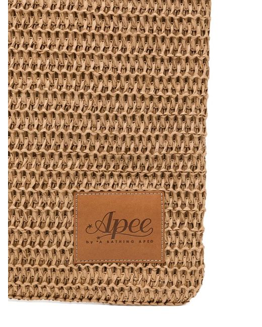AAPE BY A BATHING AP Brown Shopper Mit Logo-Patch