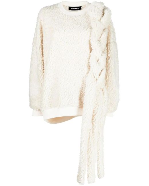 Sudadera corta con detalle trenzado Melitta Baumeister de color White