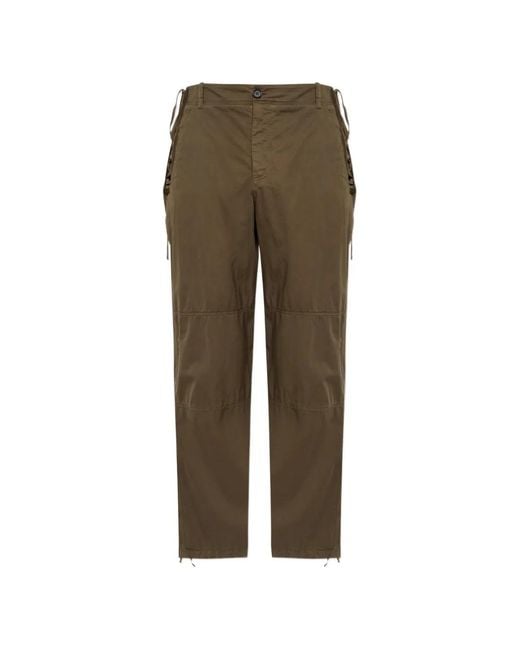 McQueen Green Lace-Up Drawstring Trousers for men