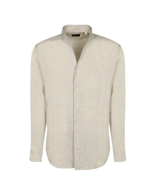 Dell'Oglio White Chemise À Col Mao for men