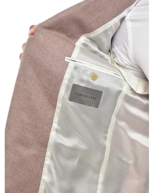 Corneliani Gray Academy Flap-Pockets Blazer for men