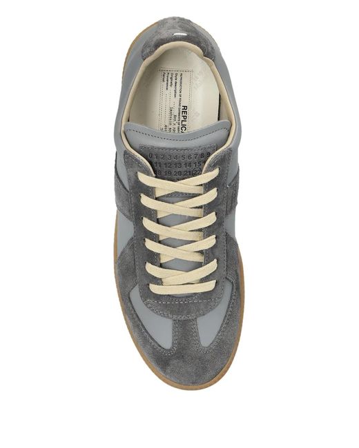Maison Margiela Gray Replica Lace-Up Sneakers