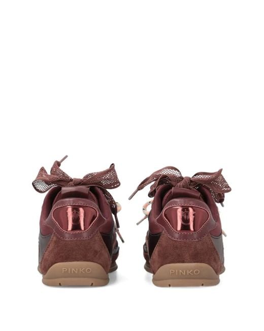 Pinko Brown Panelled Sneakers