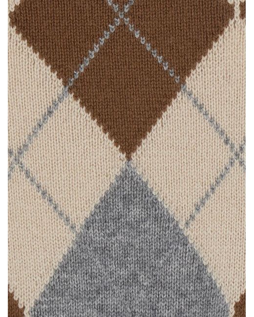 Max Mara Brown Pull À Losanges