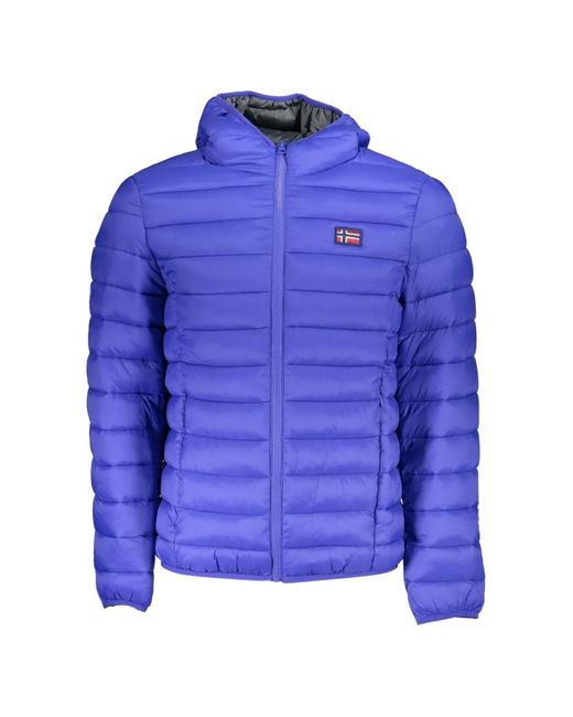 Norway 1963 Blue Hooded Quilted Jacket for men