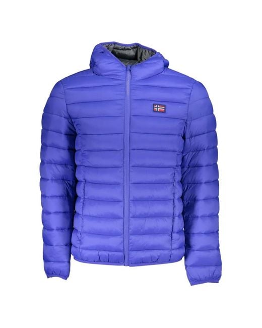 Norway 1963 Blue Hooded Quilted Jacket for men