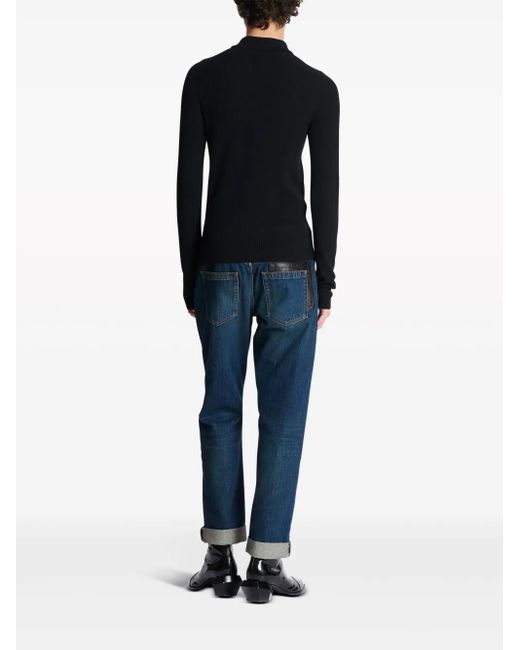 Balmain Trui Van Merinowol Met Monogram Knopen in het Black voor heren