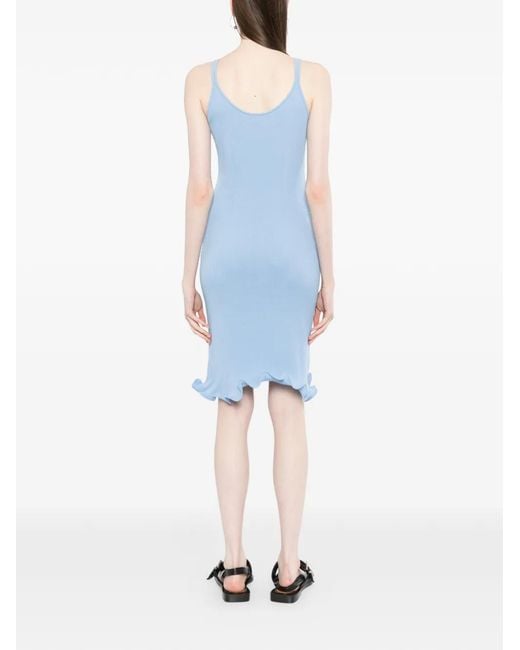 JNBY Blue Budding-Hem Mini Dress