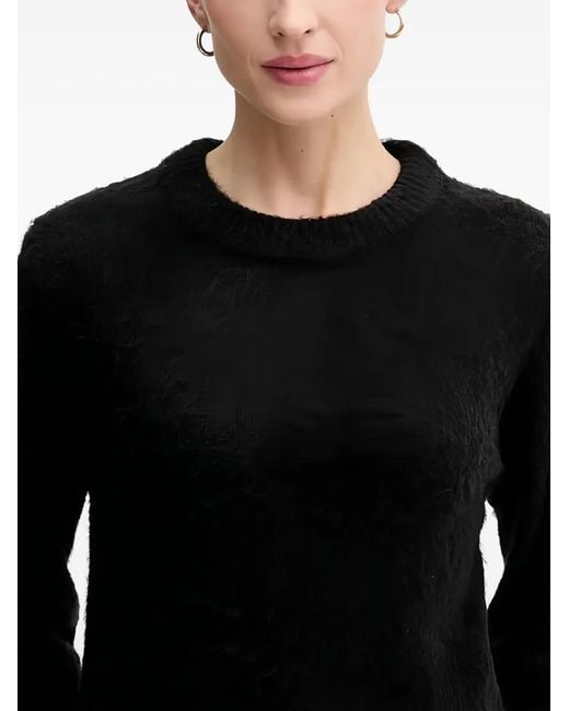 Benetton Black Round-Neck Sweater