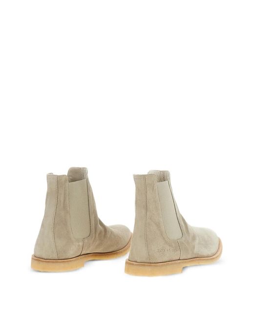 Common Projects Natural Bottines En Cuir À Empiècements Élastiqués for men