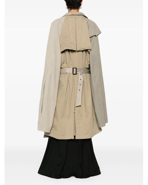 Balenciaga Natural Double Sleeve Trench Coat