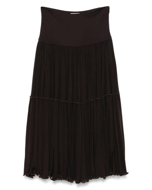Gonna Con Inserti di Jil Sander in Black