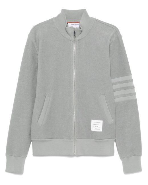 Thom Browne メンズ グレー 4bar ジップアップ スウェットシャツ 