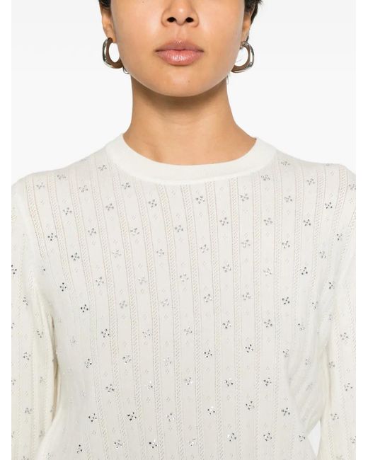 Maje White Wool Top
