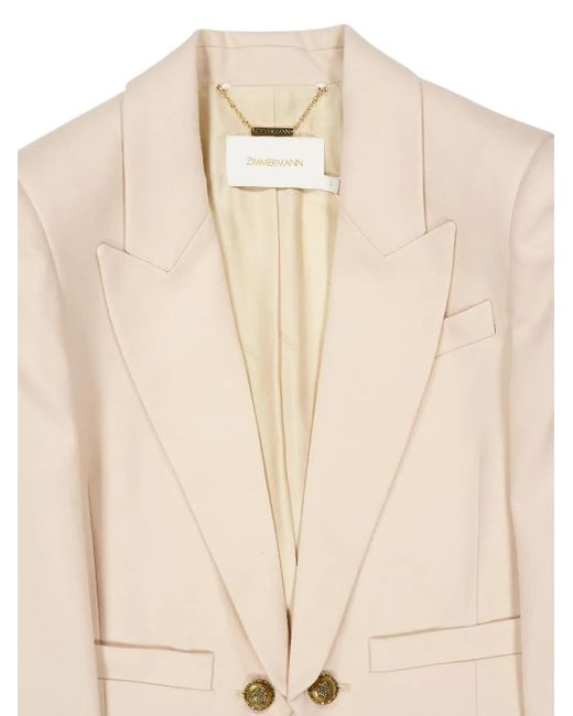 Zimmermann Natural Cropped Wool Blazer