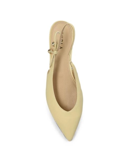 Furla Natural Poppy Slingback Ballet Flats