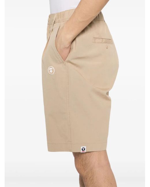 メンズ Aape By A Bathing Ape ロゴパッチ ショートパンツ Natural