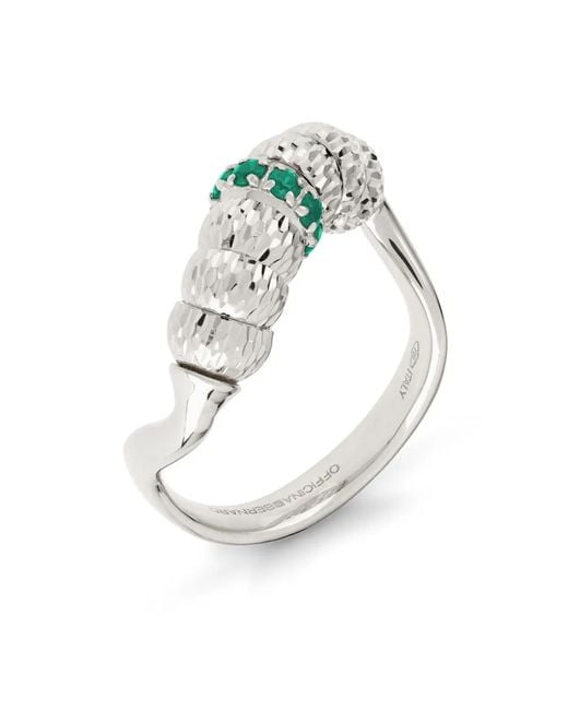 Officina Bernardi White 18Kt Enigma Emerald Ring