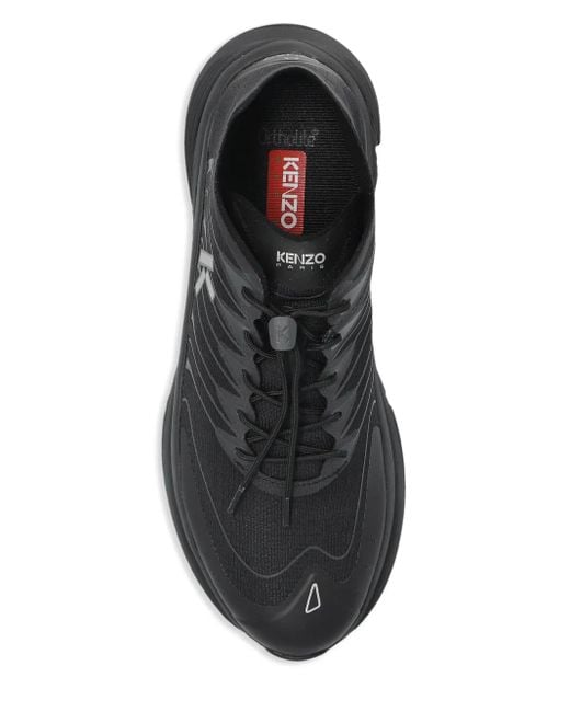 KENZO Black Logo-Print Sneakers for men