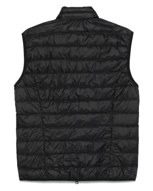 EA7 Black Logo Down Vest for men