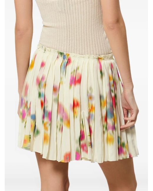 Isabel Marant White Livy Printed Pleated Skirt