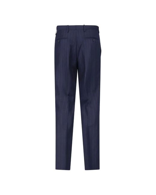 Tagliatore Blue Pinstripe-Pattern Single-Breasted Suit for men