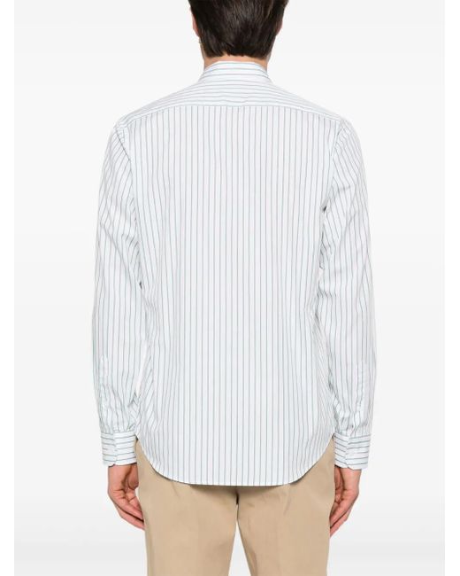 メンズ Fursac ストライプ シャツ White