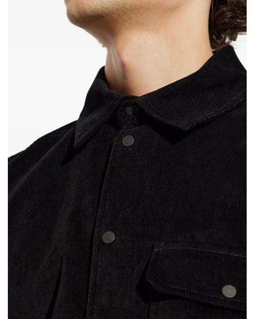 Moncler Blue Chest-Pocket Corduroy Shirt for men