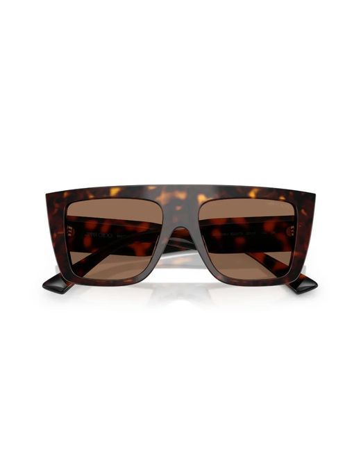 Jimmy Choo Brown Square-Frame Sunglasses