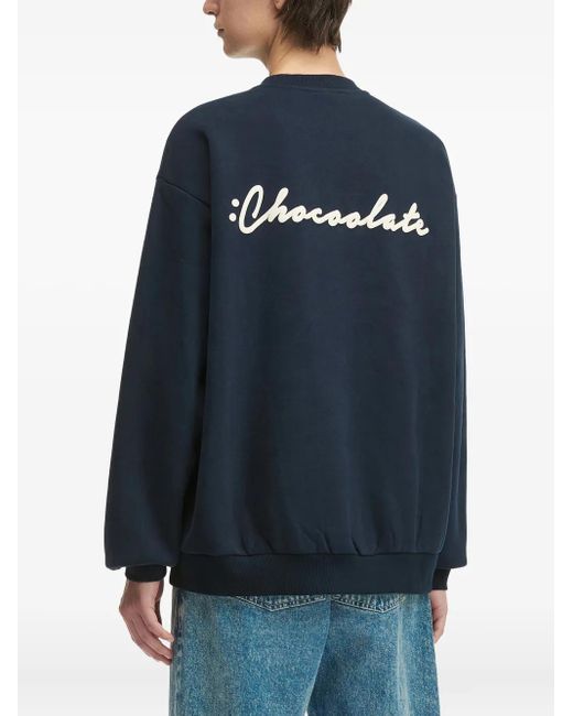 Chocoolate Blue Logo-Print Sweatshirt for men