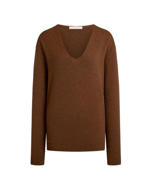 12 STOREEZ Brown V-Neck Sweater
